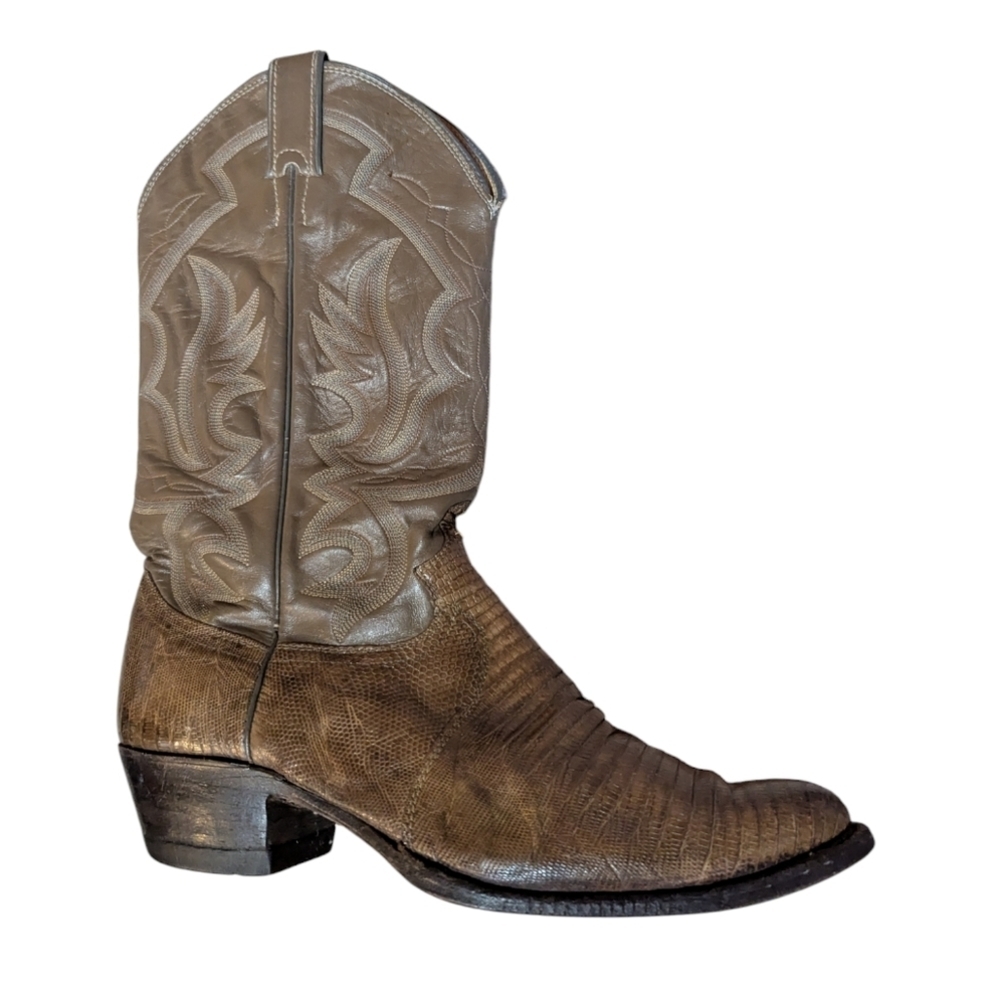 Justin Style 8493 Exotic Mink Iguana Lizard Western Style gray Cowboy Boots USA - Picture 5 of 10